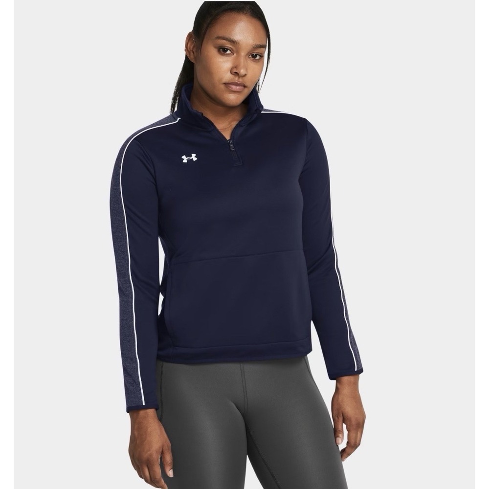 NEW Under Armour UA Womens XXL Command Warmup 1/4 Zip Jacket Navy $60